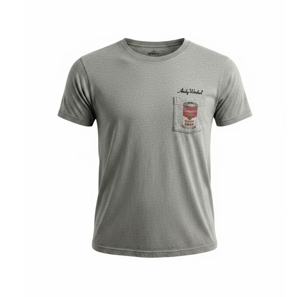 Uniqlo SPRZ NY Andy Warhol Campbell's Soup Pocket Tee - Gray - Size M - Picture 3 of 7